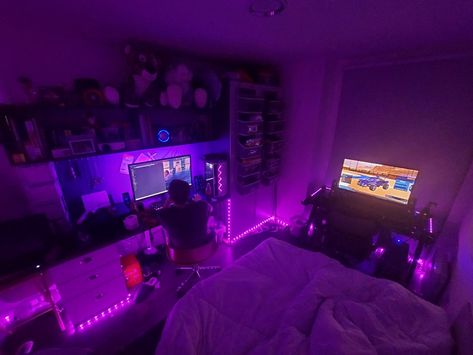 Decided to have a setup for both me and my boyfriend at uni 😍 Couple Games, Future Apartment, Shared Room, Future Apartment Decor, Gaming Room Setup, Shared Bedrooms, Room Setup, Cozy Bedroom, Cute Couple Pictures