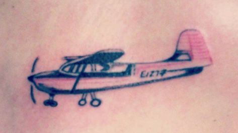 Cessna Cessna Tattoo, Cessna 182, Airplane Tattoos, Reference Ideas, Dad Tattoos, Deathly Hallows Tattoo, Infinity Tattoo, Body Art Tattoos, Small Tattoos