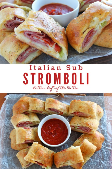 Stromboli Recipes, Stromboli Recipe Easy, Plain Pizza, Stromboli Recipe, Italian Sub, Italian Appetizers, Sandwiches And Wraps, Sweet Food, Wrap Sandwiches