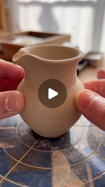 Love in Pottery on Instagram: "by @thepotterscup. Decorating a miniature pitcher. For this little one I used 100 grams of clay. I threw it on the wheel and pulled the handle. It’s a delicate process which requires a lot of “Fingerspitzengefühl”. This long word is German and I wish there was an adequate translation for it. It literally says “ Fingertip feeling”. Any Germans out there who can help explain😂. The word means more than just feeling in the fingertips. FOLLOW👉 @loveinpottery for more pottery contents ☕️ !  Credit 📷💚 @thepotterscup  visit their page and support 💕  Follow us on @mustvisitguide (Travel Lovers), @dailyartlist (Art Lovers) & @musthomeguide (Interior Lovers) !  #pottery #potterylove #ceramique #sculpture #pottersofinstagram #ceramicartist #contemporaryceramics #ins Longest Word, Clay Miniatures, Contemporary Ceramics, Travel Lover, Ceramic Artists, Lovers Art, Little One, Wheel, Miniatures