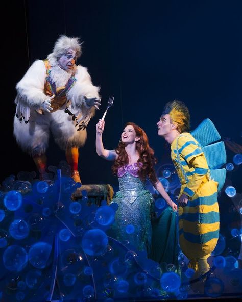 Fish Spongebob, Little Mermaid Musical, Flounder Costume, Little Mermaid Makeup, The Little Mermaid Musical, Mermaid Costumes, Ariel And Flounder, Little Mermaid Costume, Broadway Costumes