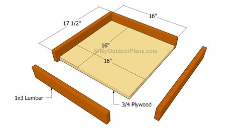 Buidling the base of the bird feeder Simple Bird Feeder, Platform Bird Feeder, Large Bird Feeders, Bird Feeder Plans, Best Circular Saw, Homemade Bird Houses, Wood Projects Plans, Bird House Feeder, Birdhouse Designs