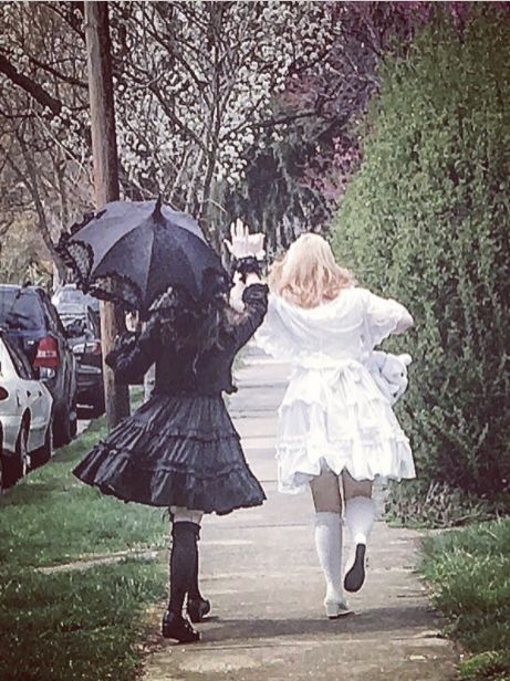 Wenclair Aesthetic, Opposite Aesthetic Couple, Opposites Attract, Foto Ideas Instagram, Sweet Lolita, Wednesday Addams, J Fashion, Jenna Ortega, Harajuku Fashion