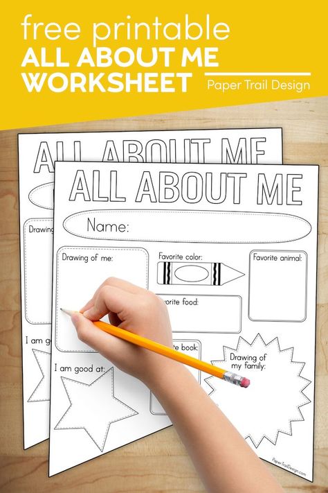 All About Me Banner Free, All About Me Activities Elementary, All About Me Activities For Toddlers, All About Me Activity, About Me Printable, About Me Worksheet, Me Worksheet, All About Me Poster, All About Me Printable