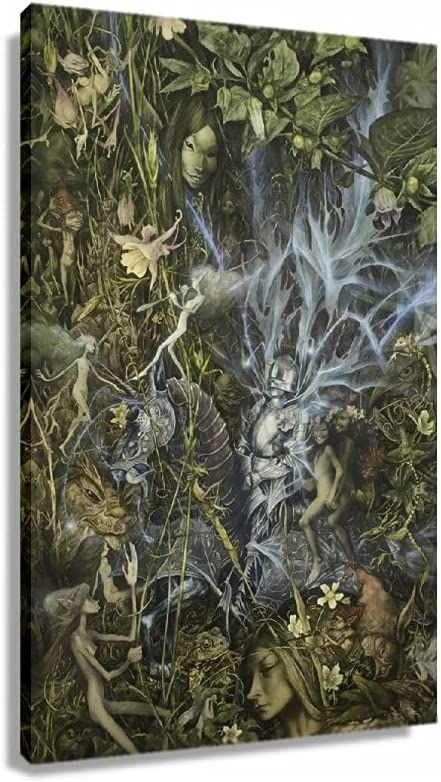 Amazon.com: Brian Froud Fantasy Art Elfin Knight Posters for Kitchen Retro Decorations for Home Print Canvas Paintings for Wall Pictures for Bedroom Decorative Artwork for Bathroom Giclee Canvas Hallway Pics (24x36inch(60x90cm),Unframed): Posters & Prints Alan Lee, Brian Froud, Faery Art, Bathroom Artwork, The Dark Crystal, Fairytale Art, Mythical Creatures Art, Mystical Art, Fantasy Artist