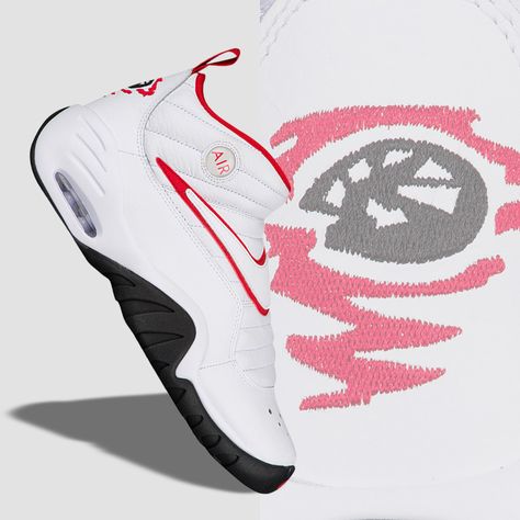 Dennis Rodman's signature shoe, the Nike Air Shake Ndestrukt is back and out now. Dennis Rodman, Sneaker Games, Latest Shoes, Nike Adidas, Sneaker Head, Puma Sneaker, Air Jordan Sneaker, Sneakers Fashion, Nike Shoes