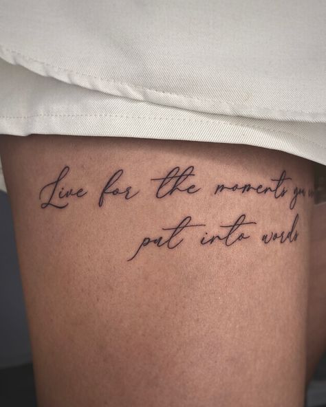 •Live for the moments you can’t put into words• In This Moment, Tattoos, Canning