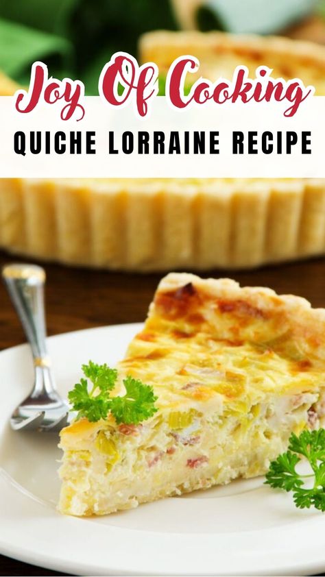 Joy Of Cooking Quiche Lorraine​ Recipe Plain Quiche Recipes, Quiche Recipes Lorraine, Quiche Lorraine Recipes Easy, Easy Quiche Lorraine Recipe, Quiche Lorraine Recipe Easy, Easy Quiche Recipes Simple, Onion Quiche Recipes, Quiche Lorraine Recipes, Warm Lunch Ideas