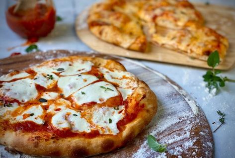 Pizza Pizza - Alton Brown Chewy Pizza Dough Recipe, Ooni Recipes, Chewy Pizza Dough, Perfect Pizza Dough Recipe, Stromboli Recipes, Ooni Pizza, Best Pizza Dough Recipe, Perfect Pizza Dough, Italian Meals