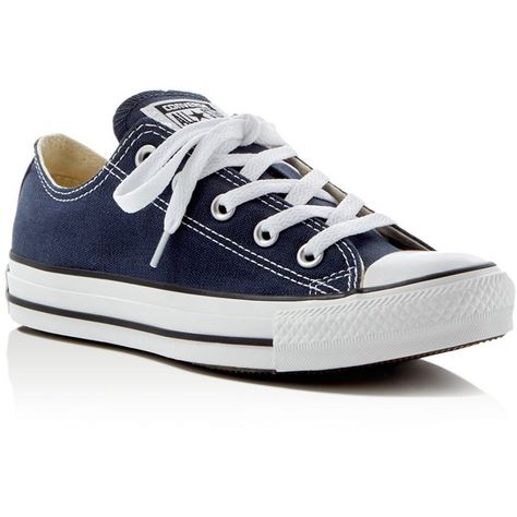 Converse Women's Chuck Taylor All Star Lace Up Sneakers ($55) ❤ liked on Polyvore featuring shoes, sneakers, converse, navy, canvas lace up sneakers, multi colored sneakers, navy blue sneakers, converse trainers and low profile sneakers Canvas Shoes Outfit, Sneakers Colorful, Colored Sneakers, Navy Converse, Navy Trainers, Navy Blue Sneakers, Shoes Colorful, Converse Trainers, Navy Blue Shoes