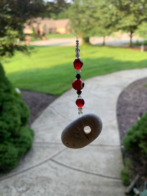 Hag Stones Jewelry, Hag Stone Crafts, Hag Stone Necklace, Water Erosion, Magic System, Folk Magic, Hag Stones, Diy Wind Chimes, Crafts Kids