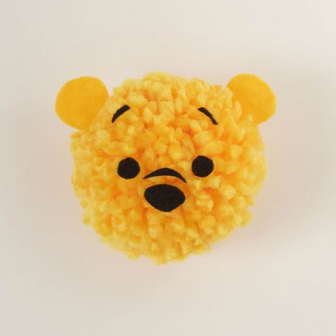 Craft the Cutest Winnie the Pooh Pom-Poms | Disney News Disney Crafts Diy, Diy Winnie The Pooh, Pom Pom Animals, Easy Yarn Crafts, Crafts For Teens To Make, Cute Winnie The Pooh, Pom Pom Crafts, 2019 Calendar, Disney Diy