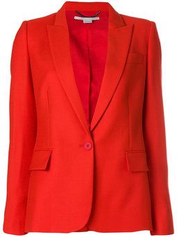 Blazer slim Stella Mccartney Jacket, Saville Row, Blazer Designs, Summer Jacket, Red Wool, Tailored Jacket, Long Sleeves Jacket, Blazer Buttons, Red Jacket