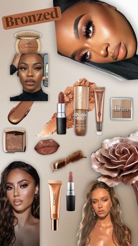 Bronzed Makeup Look Sun Kissed, Bronzed Glowy Makeup, Bronzed Makeup Look, Bronzed Makeup, Bronze Makeup Look, Dewy Look, Bronze Makeup, Dewy Makeup, Glowy Makeup