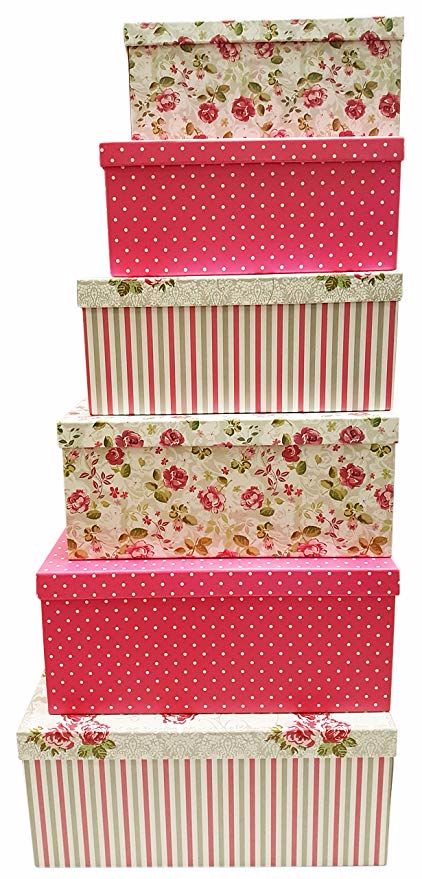 Amazon.com: Alef Elegant Decorative Themed Extra Large Nesting Gift Boxes -6 Boxes- Nesting Boxes Beautifully Themed and Decorated - Perfect for Gifts or Simple Decoration Around the House! (Flower): Home & Kitchen Nesting Gift Boxes, Simple Decoration, Magnetic Gift Box, Cute Gift Boxes, Handmade Bath Products, Nesting Boxes, 50th Gifts, Treat Boxes, Small Jewelry