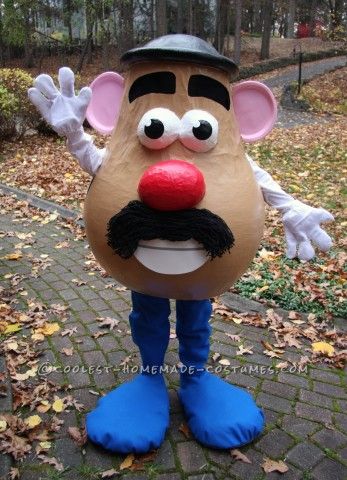 Me Potato Head Costume, Mr And Mrs Potato Head Costumes, Diy Mr Potato Head Costume, Halloween Potatoes, Potato Head Costume, Mr Potato Head Costume, Mister Potato, Disfraz Toy Story, Scarecrow Contest