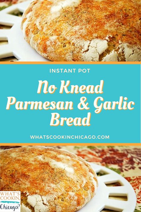 If you're not comfortable working with yeast, perhaps this recipe for No Knead Parmesan Bread Instant Yeast, Bread Instant Pot, Garlic Parmesan Bread, Tailgate Snacks, Pressure Cooker Recipe, Parmesan Bread, Pressure Cooking Recipes, Fancy Appetizers, Herb Bread