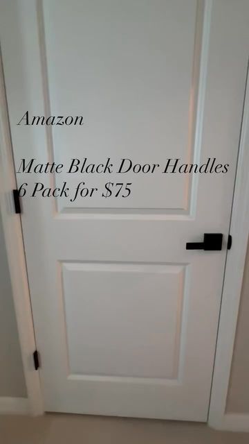 White Doors With Black Handles, White Doors Black Hardware, White Doors With Black Hardware, Doors With Black Handles, French Door Knobs, Matte Black Door Handles, Black Knobs, Door Jam, Black Door Handles