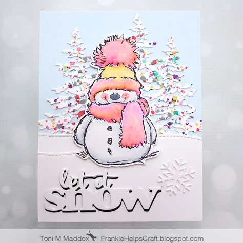 Cards With Christmas Ornaments, Handmade Snowman Christmas Cards, Penny Black Snowman Cards, Snowman Cards Handmade, Winter Card Ideas, Found It On Amazon, Snowman Christmas Cards, Penny Black Cards, Penny Black Stamps