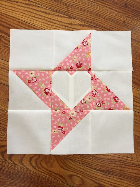 Sew Thankful Sunday, February 2017 - The Crafty Quilter Heart Quilts, Heart Quilt Pattern, Heart Blocks, Block Quilt, Sampler Quilts, Star Quilt Blocks, Quilt Block Tutorial, My Funny Valentine, Heart Quilt