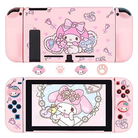 Sanrio Shop, Oled Switch, Nintendo Switch Accessories, Paper Doll Template, Cute Food Drawings, Switch Lite, Pink Rabbit, Rabbit Cartoon, Hello Kitty Items