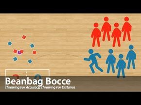 Beanbag Bocce - Standards-based PE Games for your Gym ThePhysicalEducator.com Pe Games Elementary, Elementary Games, Gym Games For Kids, Elementary Physical Education, Elementary Pe, Physical Education Lessons, Pe Activities, Pe Ideas, Education Games