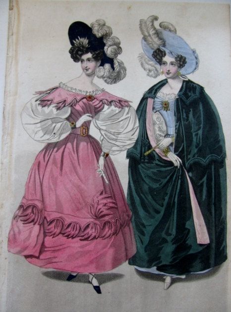 Original 1831 Fashion Plate by victoriansentiments on Etsy 1831 Fashion, Regency Era Fashion, Romantic Era, Era Fashion, Regency Era, Color Fashion, Fashion Plates, Come And See, Colorful Fashion