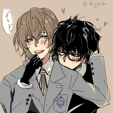 Persona 5 Goro Akechi x Akira Kurusu Ren Amamiya X Goro Akechi, Kurusu Akira, Persona 5 Goro, Persona Five, Persona 5 Anime, Ren Amamiya, Goro Akechi, Persona 5 Joker, Shin Megami Tensei Persona