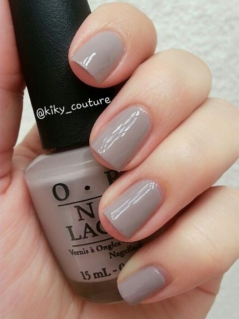 Opi Taupe less Beach Light Gray Nails, Taupe Nails, Grey Nail Polish, Grey Nail Designs, Opi Nail Colors, Gray Nails, Colorful Nail Designs, Neutral Nails, Opi Nails