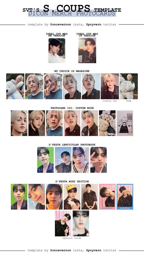 Scoups Photocard, Jeonghan And Scoups, S.coups Svt, Seventeen Scoups, Custom Book, Special Cards, Card Template, Photo Book, Photo Cards