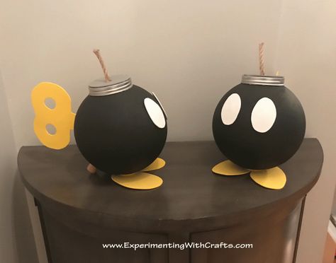 Super Mario Bombs – Experimenting with Crafts Super Mario Room, Mario Bros Birthday Party Ideas, Mario Crafts, Nintendo Party, Mario Room, 4de Verjaardag, Super Mario Bros Birthday Party, Super Mario Bros Party, Mario Bros Birthday