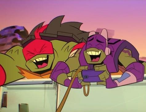 Donnie And Raph Rottmnt, Raph And Donnie Rottmnt, Rottmnt Matching Icons, Brains And Brawn Duo Rottmnt, Pb&j Duo Rottmnt, Mestre Splinter, Donatello Ninja Turtle, Ninja Turtles Funny, Teenage Mutant Ninja Turtles Artwork