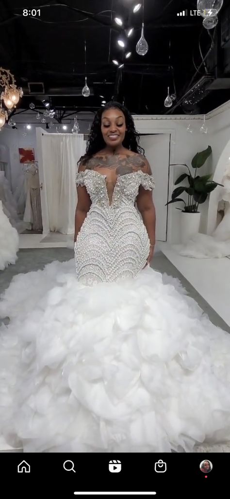 Plus Size Glam Wedding Dresses, Off White Wedding Dress Black Women, Fit And Flare Wedding Dress Black Women, Wedding Dresses Lace Black Women, Plus Size Wedding Dress Black Women, Black Women Wedding Dresses Mermaid, Silver Wedding Dress Black Women, Mermaid Wedding Dress Black Women, Bride Dress Black Woman