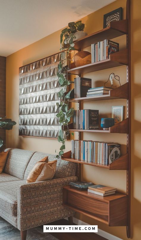 If a huge bookshelf intimidates you, don’t worry. This pantry-style shelf offers you a storage option without taking up much space wherever it is placed. Book Shelf Ideas, Adjustable Bookshelf, Contemporary Bookshelf, Style Bookshelf, Unique Bookshelves, Rustic Bookshelf, Room Bookshelf, Library Bookshelves, Cabinet Options