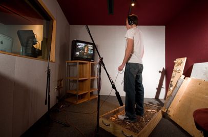 Foley Studio, Foley Artist, Recording Room, Foley Sound, Sound Studio, Audio Room, Sound Design, Standing Desk, Design Studio