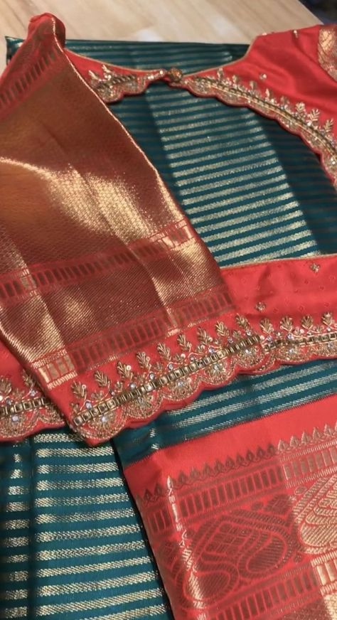 Traditional Work Blouses, Maroon Pattu Blouse Designs, Bridal Blouse Pattern, Simple Blouse Works For Pattu Sarees, Blouse Works For Pattu Sarees, Gold Blouse Designs Indian, Maggam Work Blouse Designs Latest For Pattu Sarees Simple, Pattu Blouse Back Neck Designs Pattern, Simple Aari Work Blouse Design For Pattu Saree