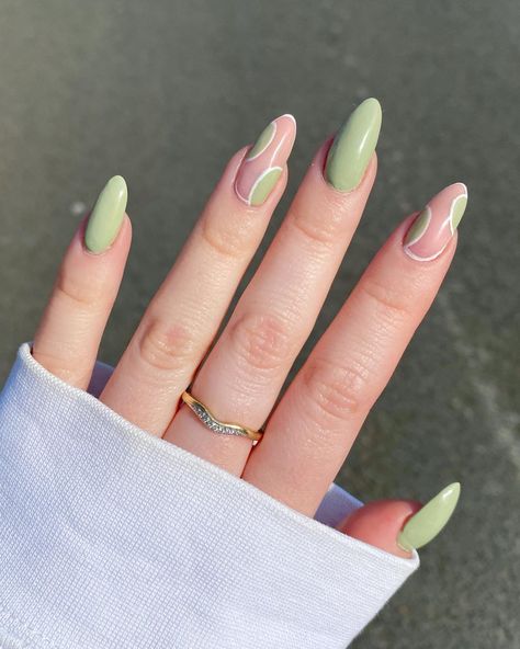 Light Pink Nail Designs, Pin Trest, Light Pink Nails, Retro Nails, Beige Nails, Pink Nail Designs, Green Nails, Pretty Acrylic Nails, Sage Green