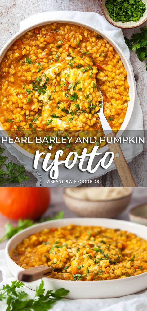 Best Barley Recipes, Barley Curry Recipe, Pearl Barley Risotto, Recipes With Pearl Barley, Barley Recipe Vegetarian, Pearl Couscous Risotto, Vegan Pearl Barley Recipes, Barley Risotto Recipe, Vegan Barley Recipes