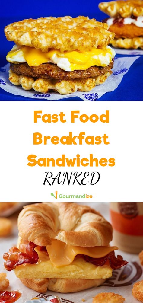 Listed from least-good to the very best, here is our definitive ranking of 10 fast food breakfast sandwiches.  #fastfood #breakfastsandwiches #fastfoodbreakfast #mcdonalds #burgerking #whitecastle #chickfila #sonic #foodrankings Best Fast Food Breakfast, Fast Food Breakfast, Better Than Takeout, Cashew Chicken, Breakfast Sandwiches, Food Breakfast, New Menu, Quick Dinner Recipes, Chick Fil A