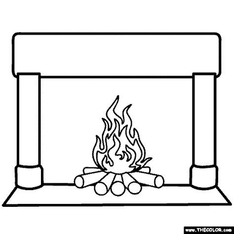 Fire in Fireplace Coloring Page Fireplace Coloring Page, Fire Coloring Pages Free Printable, Fire Coloring Pages, Fire In Fireplace, Cabin Coloring Pages, Fireplace Clipart, Easy Graffiti, Easy Graffiti Drawings, Thema Winter