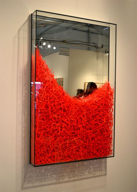 "Chaos Life" by Arne Quinze, 2012. Wood, paint and mirror, 63 x 39.4 x 7 inches. Hamptons Art, Painted Mirror, Hampton Art, Mirror Paint, Art Mirror, Product Showcase, Art Hub, Wood Paint, Celebrity Sightings