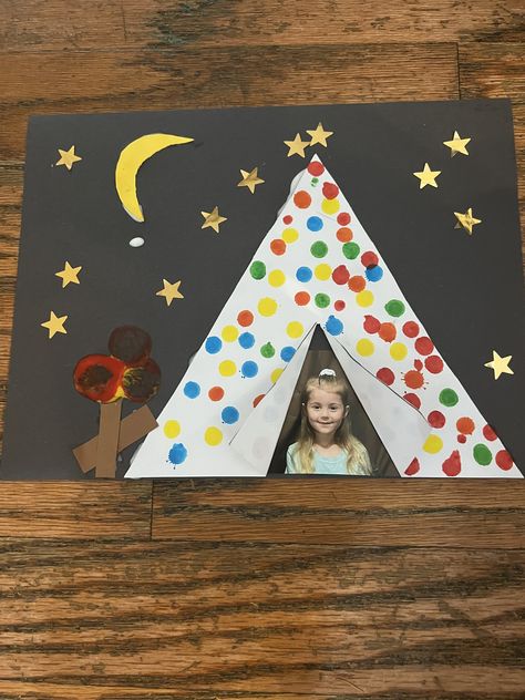 Tent Craft Preschool, Teepee Craft, Tent Craft, Vacation Bible School, Bible School, Summer Camp, Preschool Crafts, Preschool Activities, Art For Kids