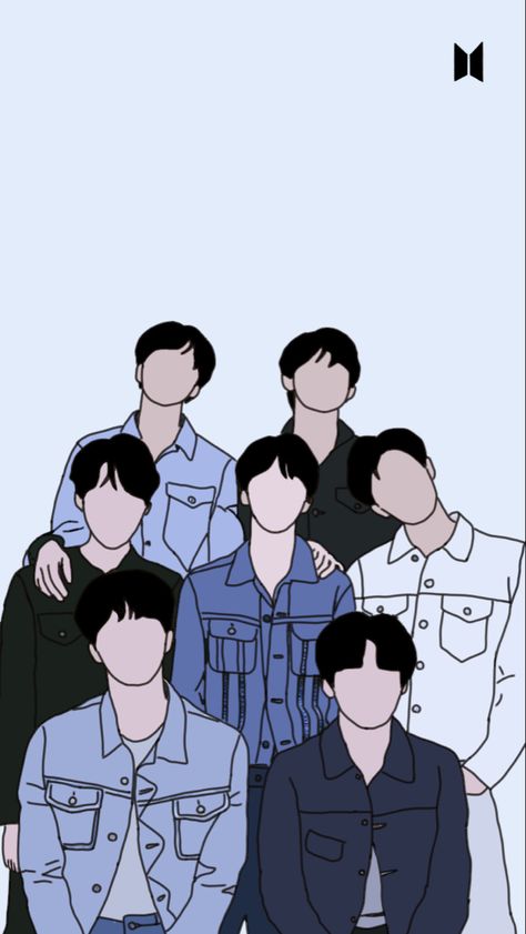 Bts Animated Wallpaper, Bts Cartoon Art, Bts Cute Drawings, Bts Cartoon Wallpaper, Bts Digital Art, Kpop Illustration, Bts Illustration, Bts Craft, Bts Painting