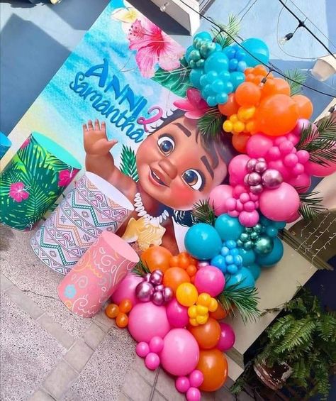 Moana Backdrop, Moana Cakes, Moana Birthday Party Cake, Moana Birthday Decorations, Moana Party Decorations, Moana Birthday Party Theme, Moana Birthday Invitation, Moana Theme Birthday, Festa Moana Baby