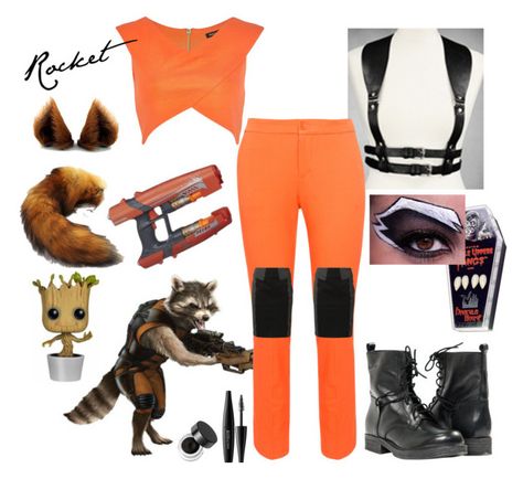 "Rocket Racoon Costume" by wonderland449 ❤ liked on Polyvore featuring Funko, Paolo Shoes, Lauren Ralph Lauren, KookaÃ¯, MAKE UP FOR EVER and Napoleon Perdis Rocket Raccoon Costume Diy, Rocket Raccoon Disneybound, Gotg Rocket, Racoon Costume, Rocket Raccoon Costume, Rocket Cosplay, Rocket Raccoon Cosplay, Black Canary Costume, Avengers Clothes