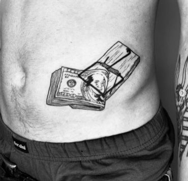 Money Tattoo Ideas, Trap Tattoo, Money Tattoos, Money Trap, Embrace Yourself, Power Tattoo, Money Tattoo, Prosperity And Abundance, Tattoo Design