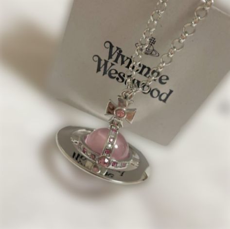 Vivienne Westwood Pink Heart Necklace, Vivviene Weatwood Necklace, 2000s Princess, Vivian Westwood, Vivienne Westwood Jewellery, Worlds Best, Funky Jewelry, Jewelry Lookbook, Birthday Wishlist