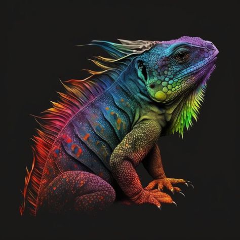 Iguana Painting, Reptile Tattoo, Iron Man Painting, Reptile Art, Design For Tumbler, Colorful Lizards, Nightmare Before Christmas Tattoo, Dinosaur Tattoos, Spirit Animal Art