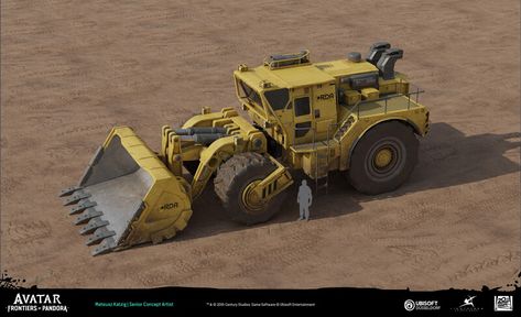 ArtStation - Avatar Frontiers of Pandora - RDA Wheel loader, Mateusz Katzig Avatar Vehicles Concept Art, Construction Vehicle Concept Art, Avatar Rda Vehicles, Transformers Vehicles, Scifi Vehicle, Mechanical Reference, Fantasy Ship, Dylan Cole, Frontiers Of Pandora