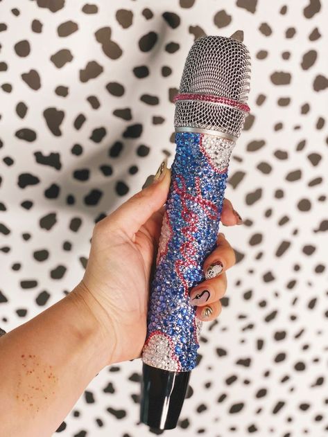 Rhinestone Microphone, Truffle Oil Recipes, Lover Album, Taylor Swift Merchandise, Custom Rhinestone, Taylor Swift Tour Outfits, Swift Tour, In Ear Monitors, Tiktok Watch